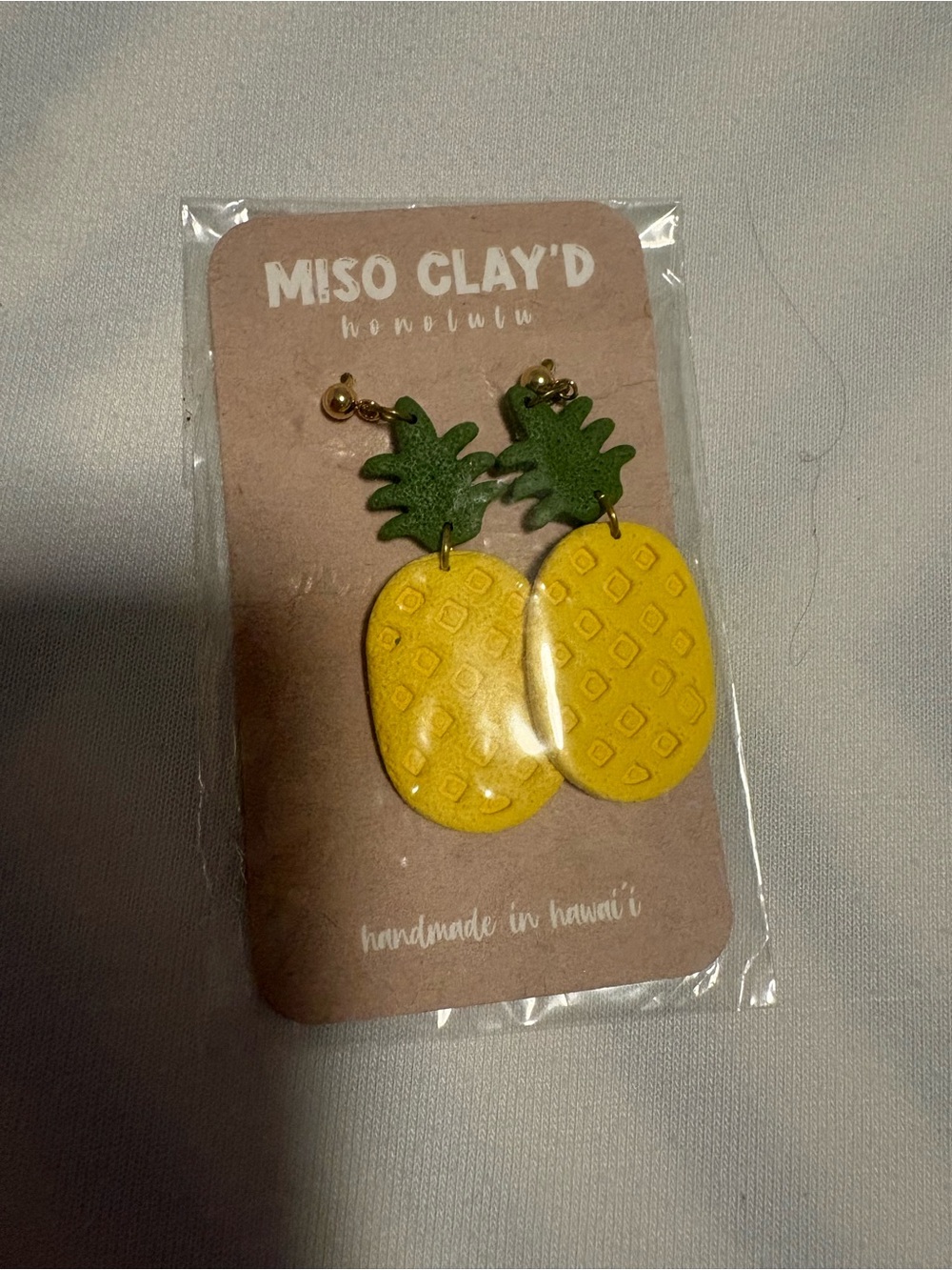 Pineapple Earrings - Yellow